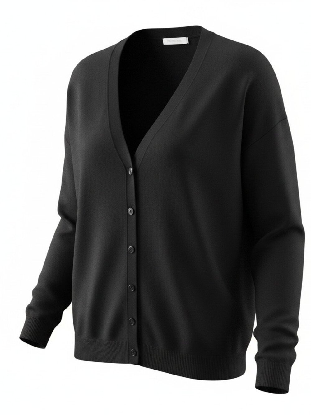 Nordstrom Cashmere V-Neck Cardigan - Black - Size Large - Long Sleeves - NWT